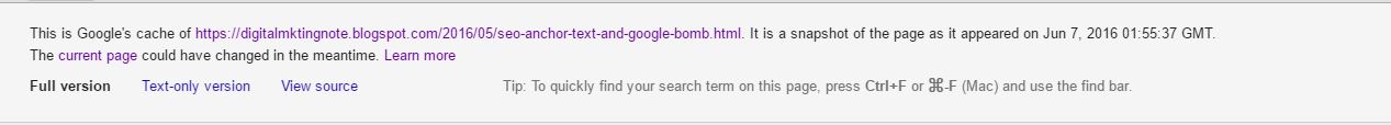 google cache