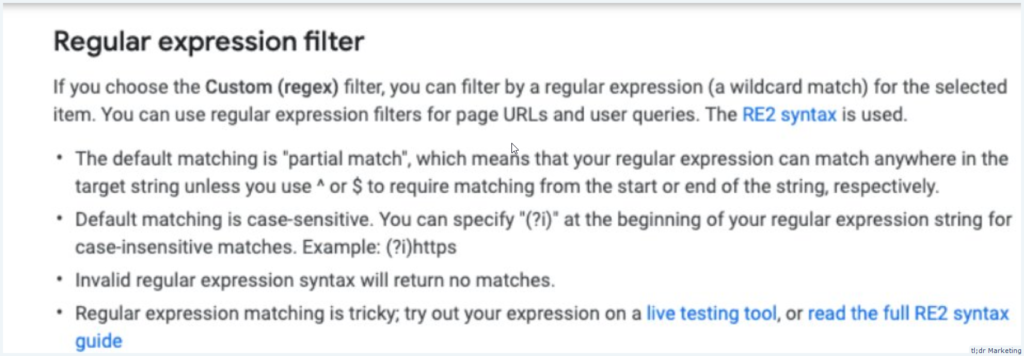 Google站長工具regex篩選