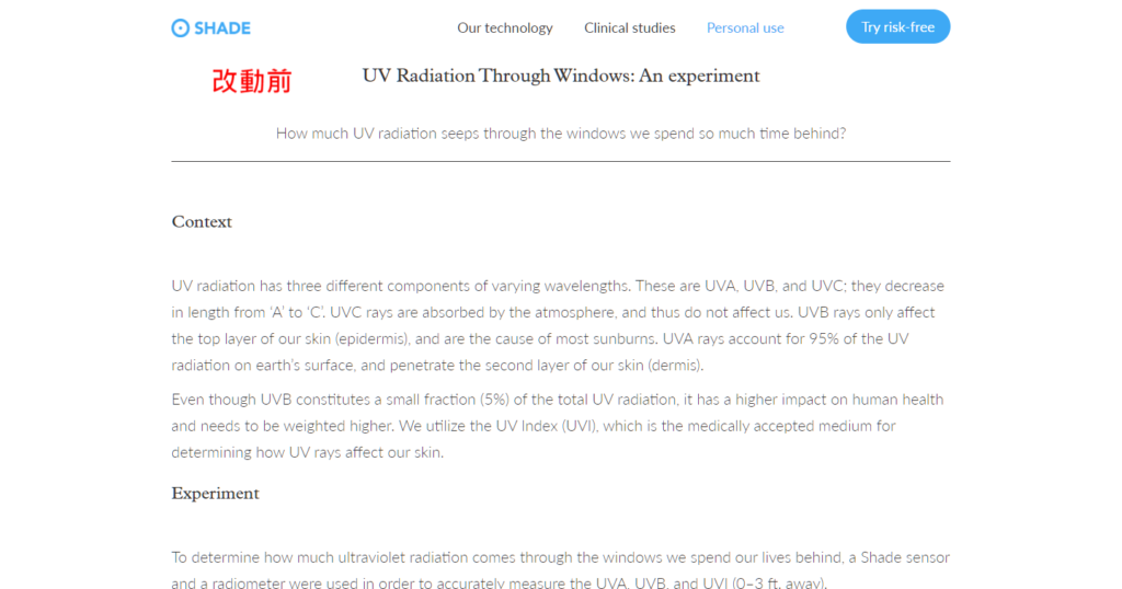 Figure A: The article discusses UV-resistant glass professionally, but does not meet the searcher’s intent