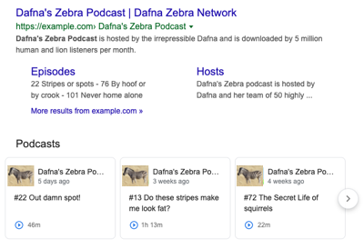 podcast on search results