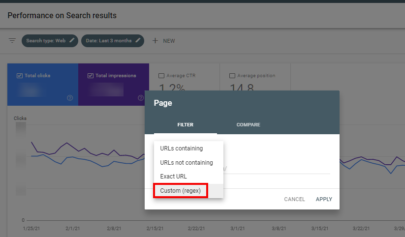 Google Search Console 支援正規運算式